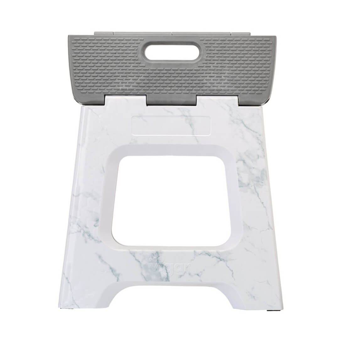 Vigar 32cm Marble with Grey Foldable Stool