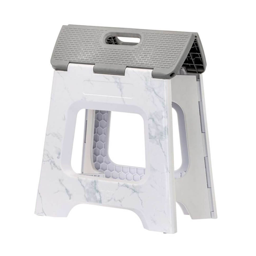Vigar 32cm Marble with Grey Foldable Stool