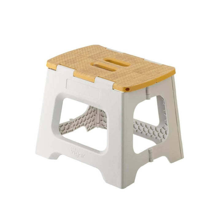 Vigar 27cm Grey with Bamboo Foldable Stool