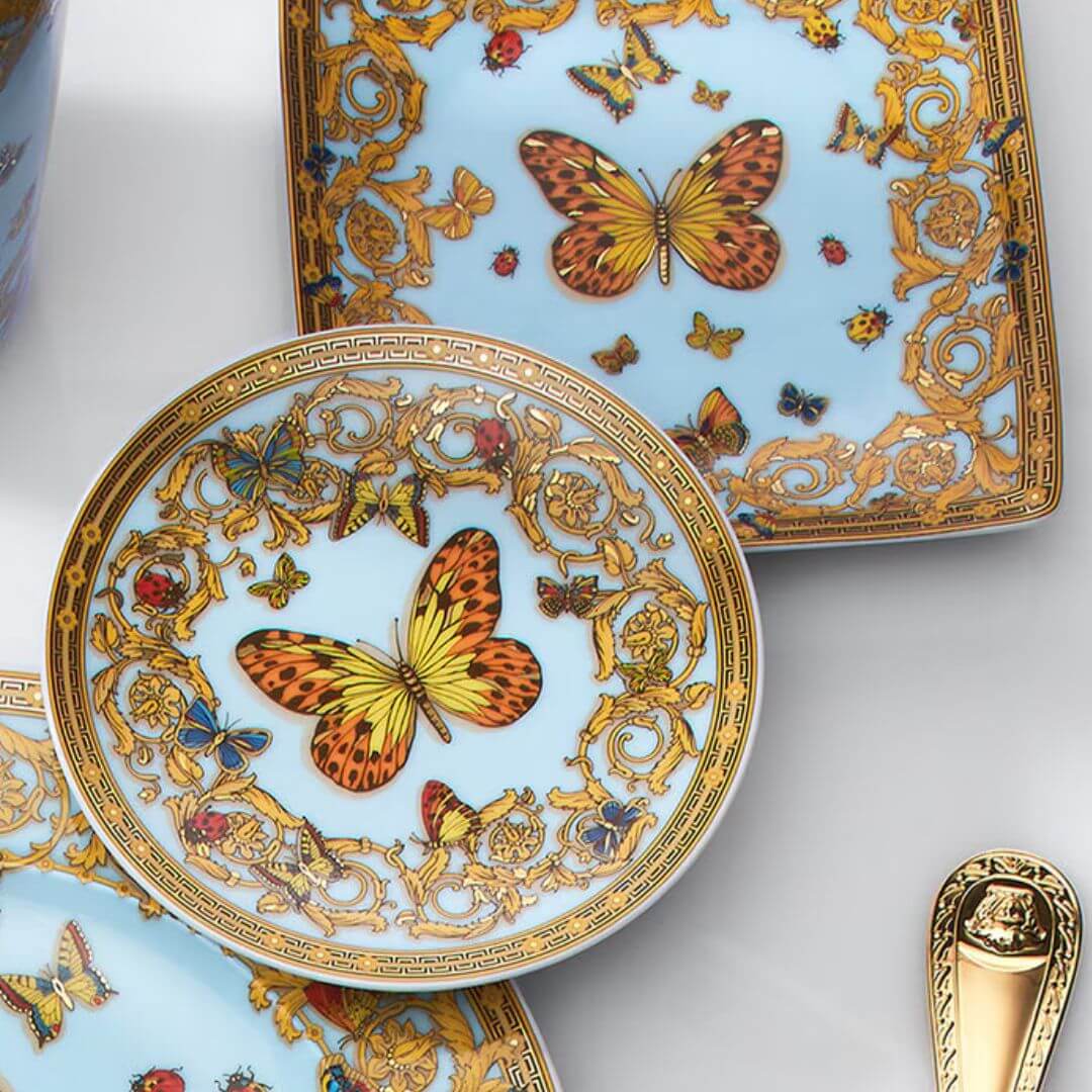 Versace Le Jardin Square Trinket Flat Plate 12cm
