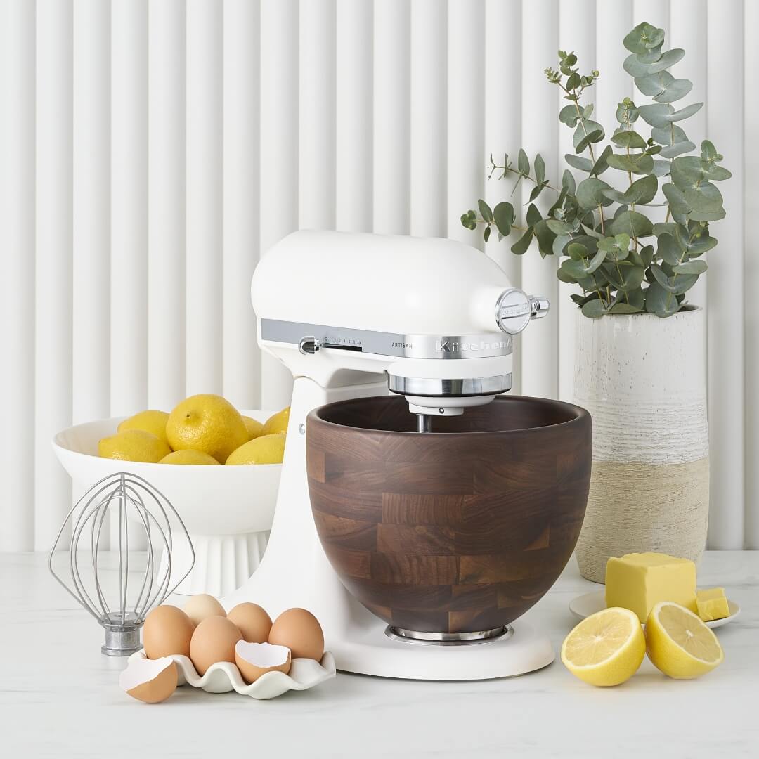 KitchenAid KSM156 Stand Mixer Porcelain with Walnut Bowl