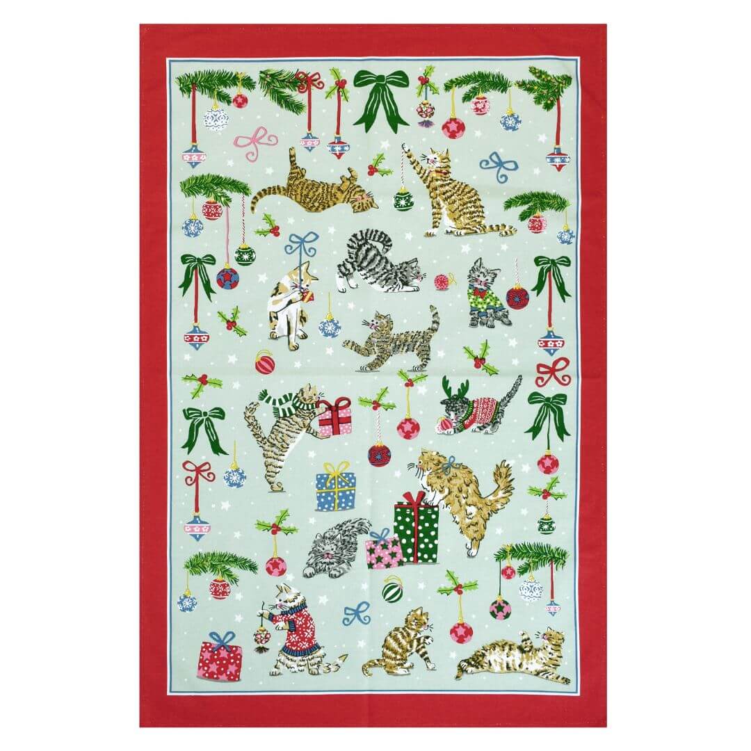 Ulster Weavers Christmas Cats Cotton Tea Towel