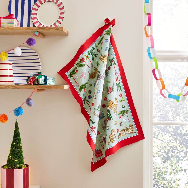 Ulster Weavers Christmas Cats Cotton Tea Towel