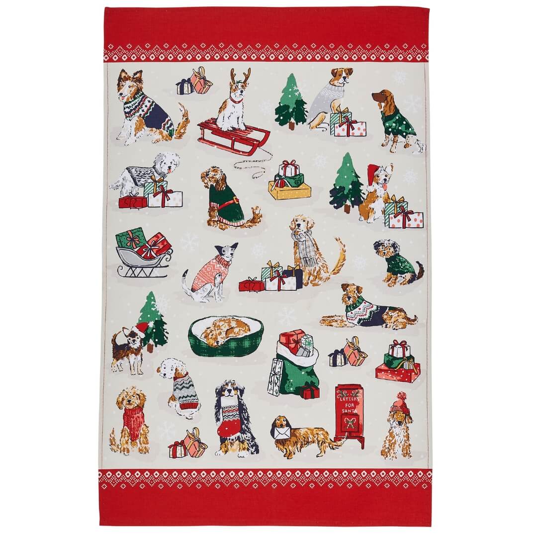 Ulster Weavers Merry Mutts Christmas Cotton Tea Towel