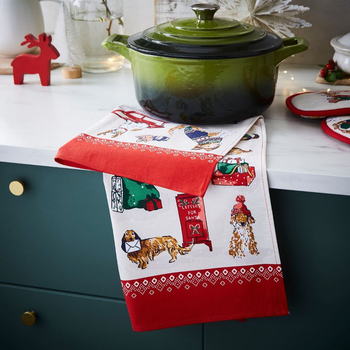 Ulster Weavers Merry Mutts Christmas Cotton Tea Towel