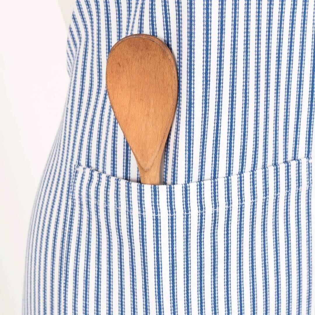 KAF Classic Metro Stripe Apron Blue