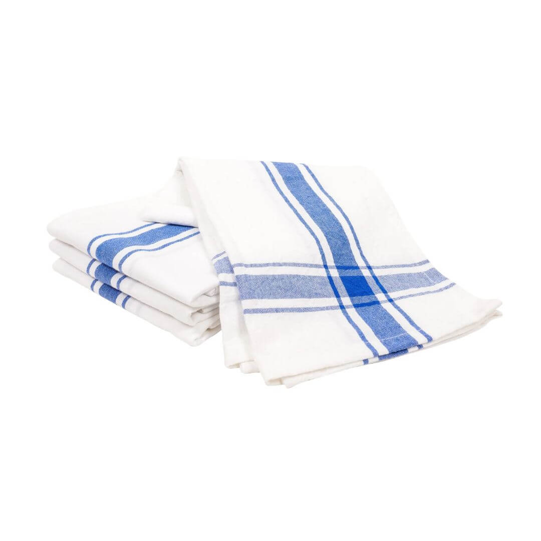 KAF Crinkle Flour Sack Kitchen Towels Set of 4 Blue