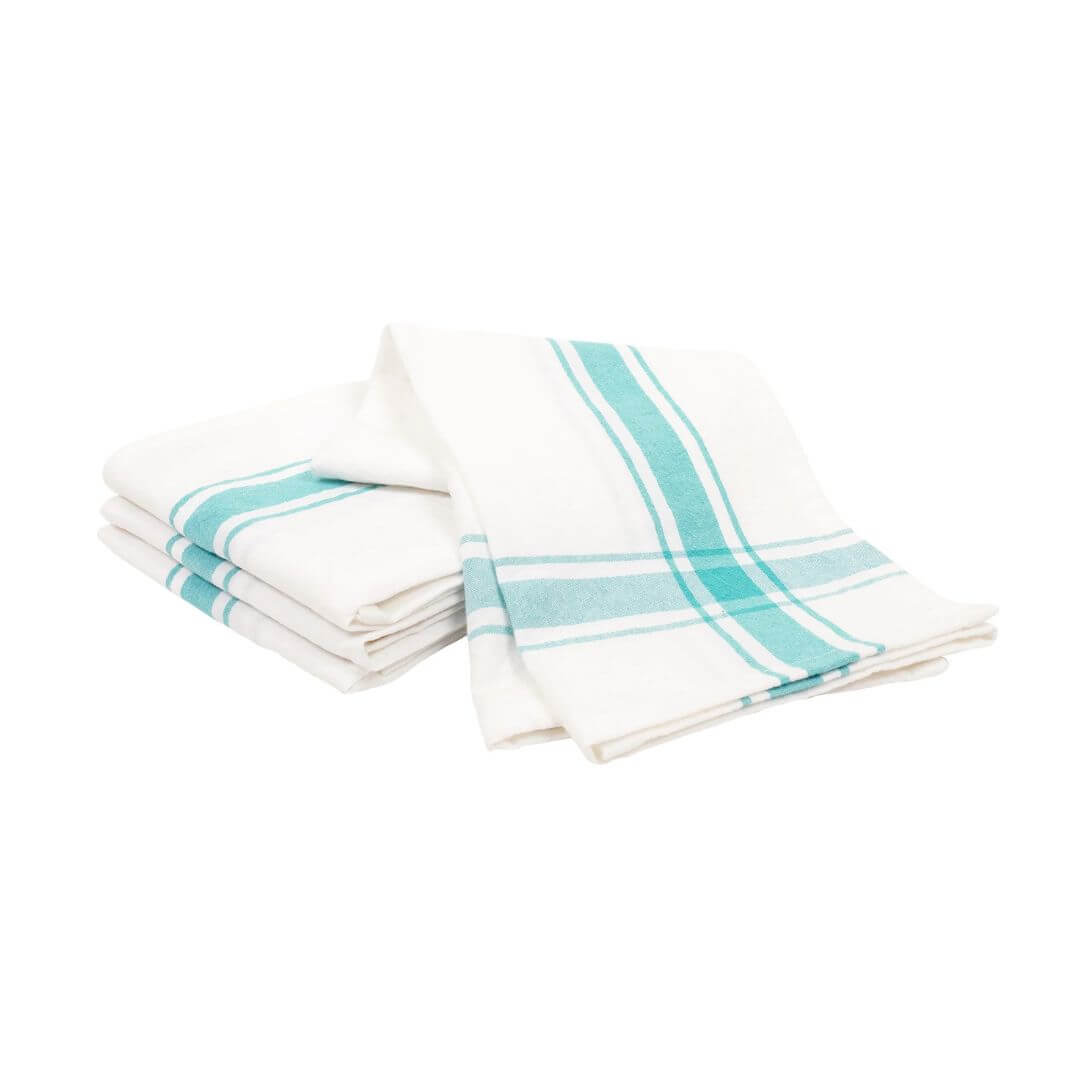 KAF Crinkle Flour Sack Kitchen Towels Set of 4 Teal