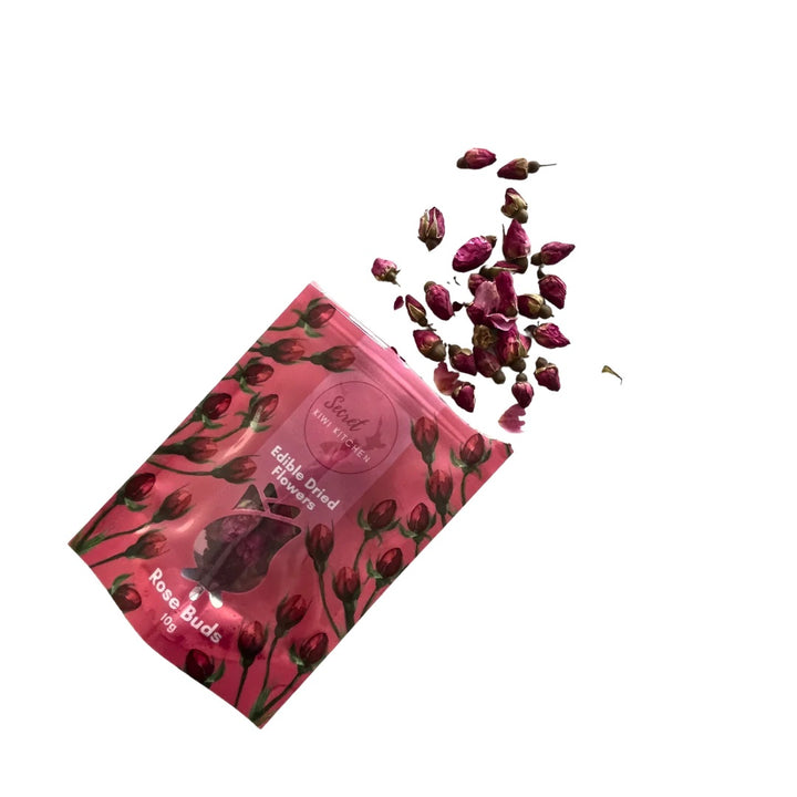 Secret Kiwi Kitchen Edible Red Rose Buds Pouch 10g