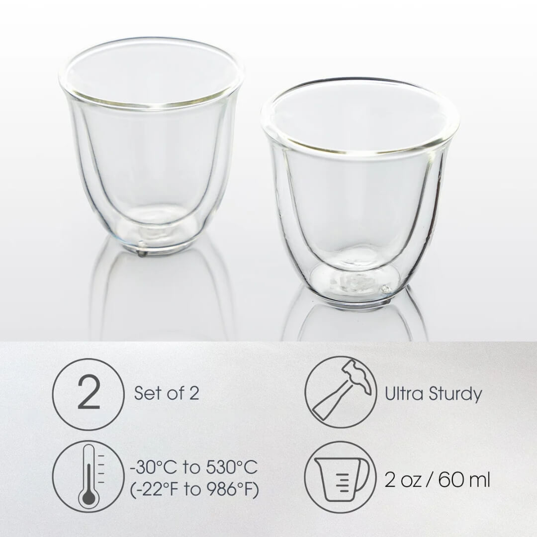 Brød & Taylor Double Wall Glass Tumbler 60ml Set of 2
