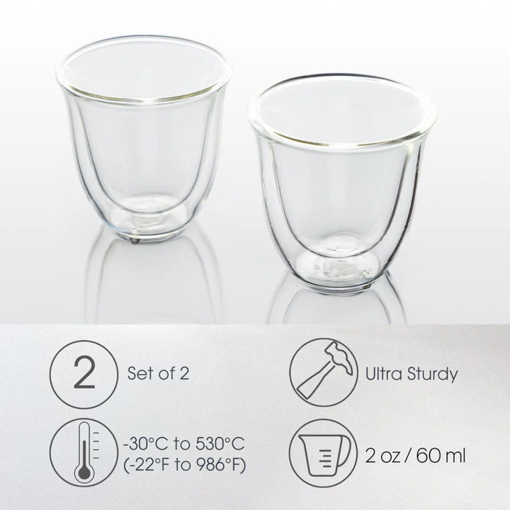 Brød & Taylor Double Wall Glass Tumbler 60ml Set of 2