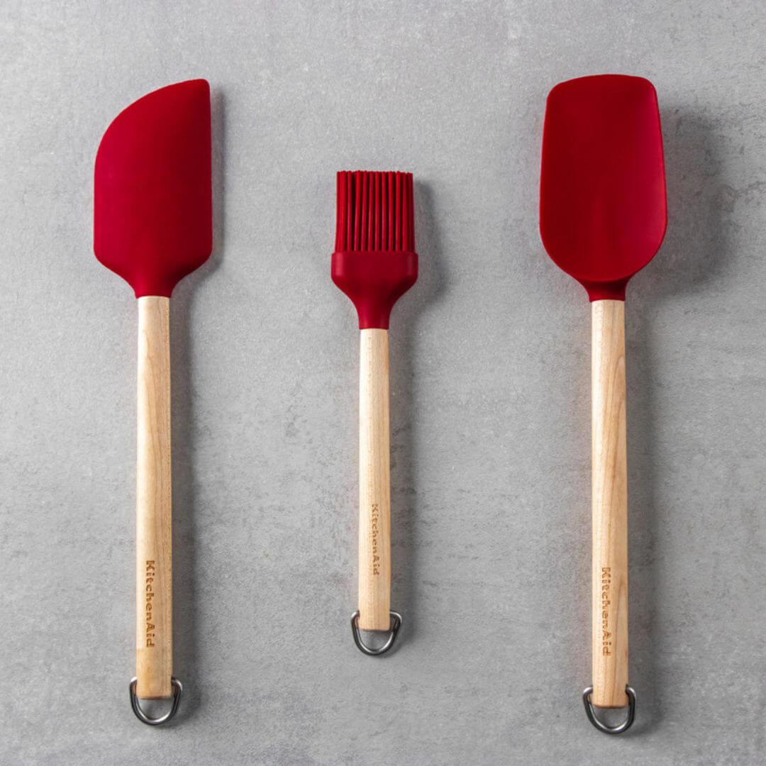 KitchenAid Birchwood Spoon Spatula Empire Red