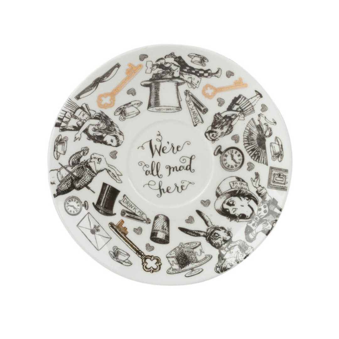 Mikasa x V&A Alice in Wonderland Cup and Saucer 210ml