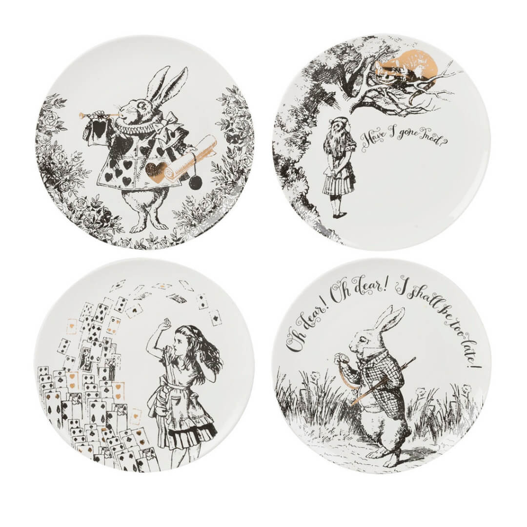 Mikasa x V&A Alice in Wonderland Side Plates Set of Four
