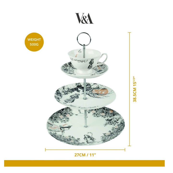 Mikasa x V&A Alice in Wonderland 3-Tiered Cake Stand