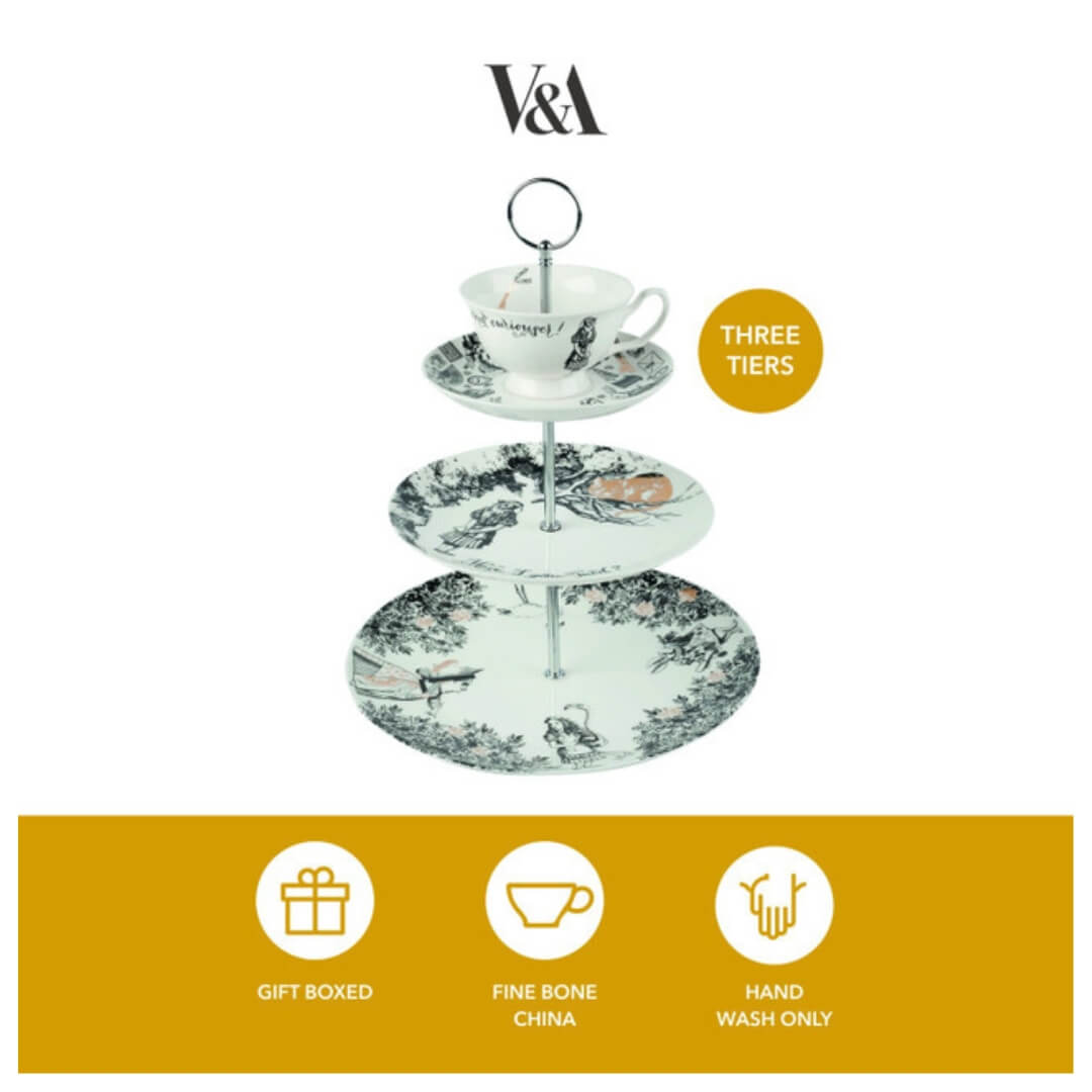 Mikasa x V&A Alice in Wonderland 3-Tiered Cake Stand