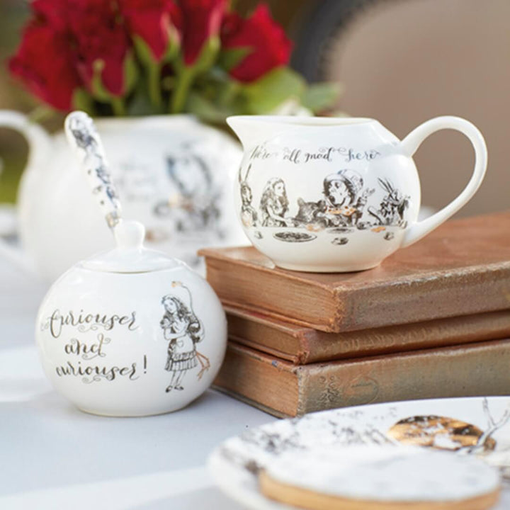 Mikasa x V&A Alice in Wonderland Sugar Bowl and Creamer