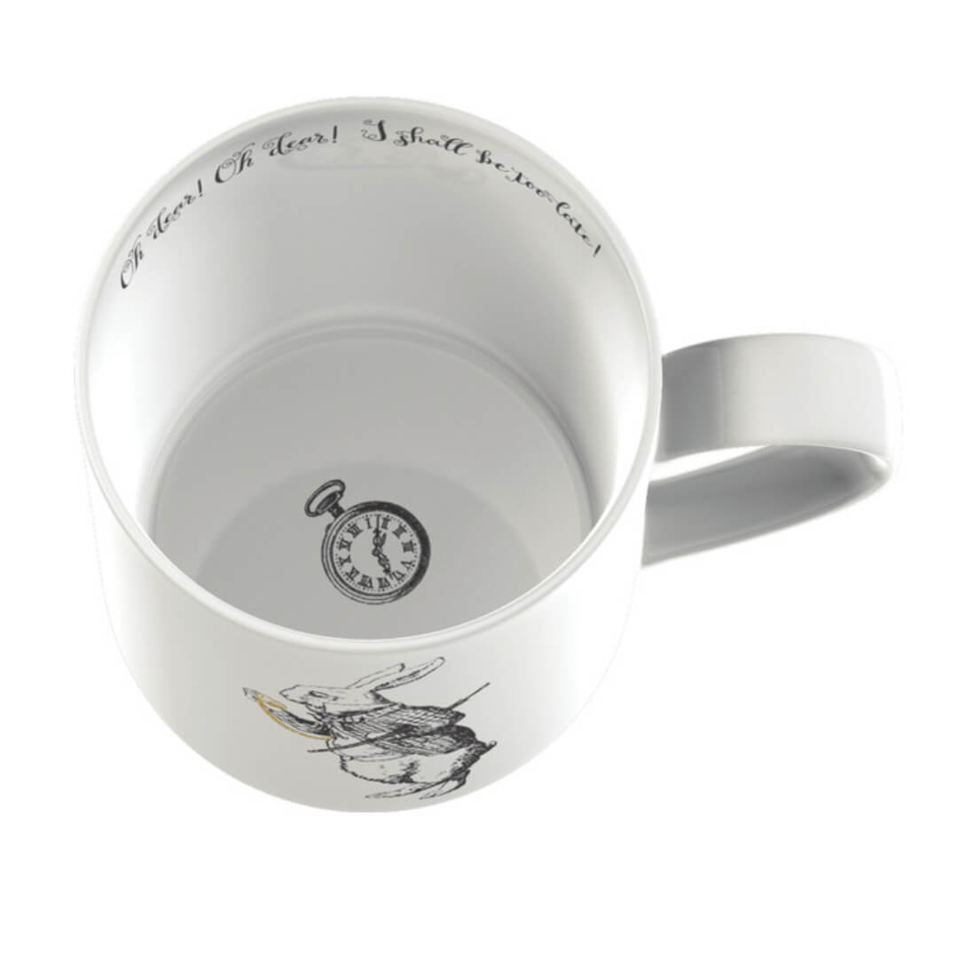 Mikasa x V&A Alice in Wonderland 350ml Mug White Rabbit