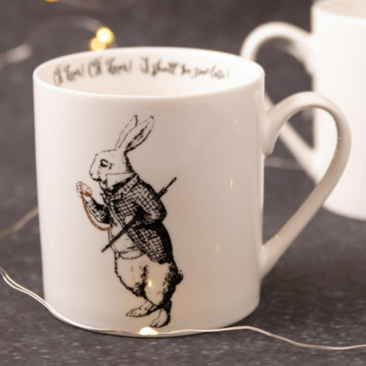 Mikasa x V&A Alice in Wonderland 350ml Mug White Rabbit