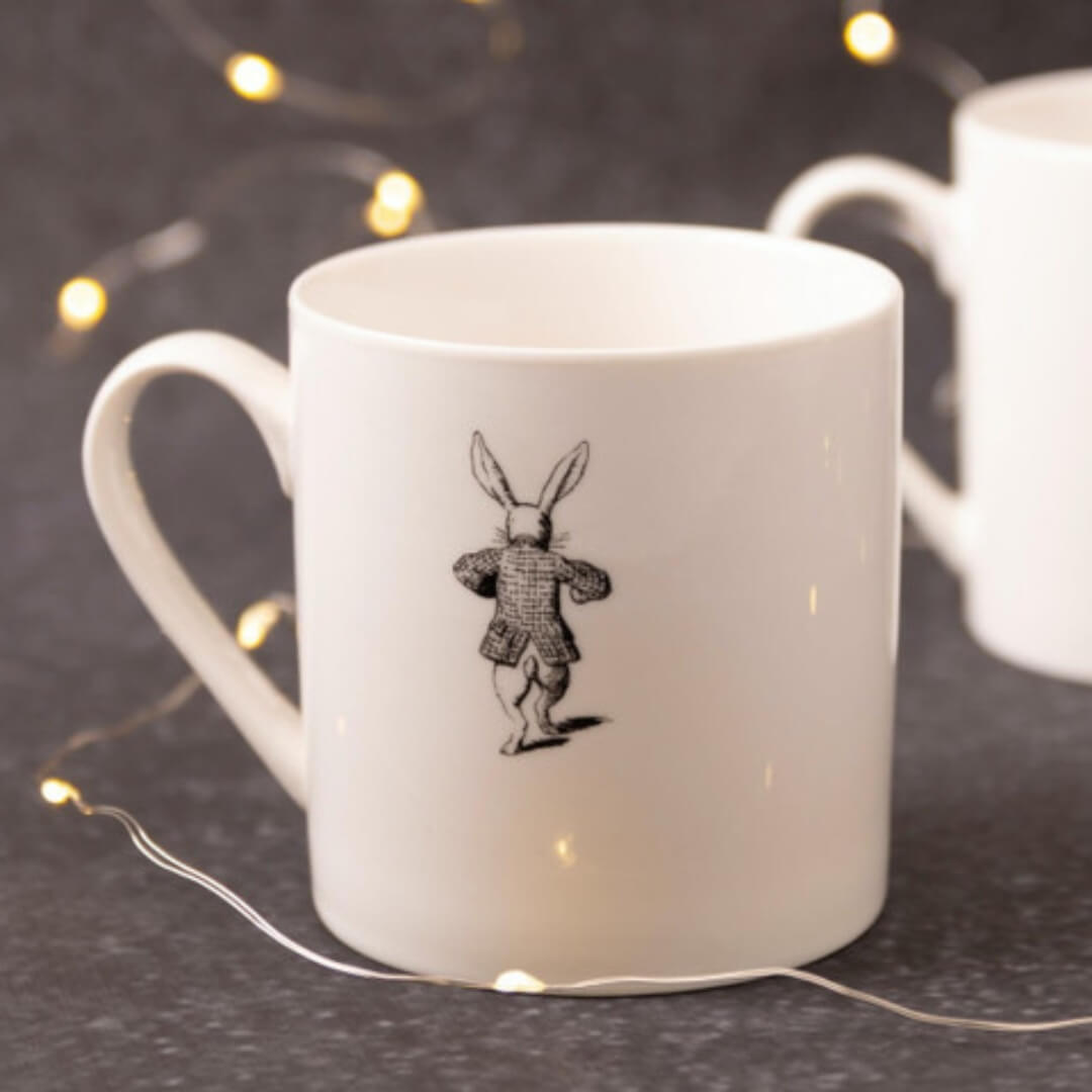 Mikasa x V&A Alice in Wonderland 350ml Mug White Rabbit