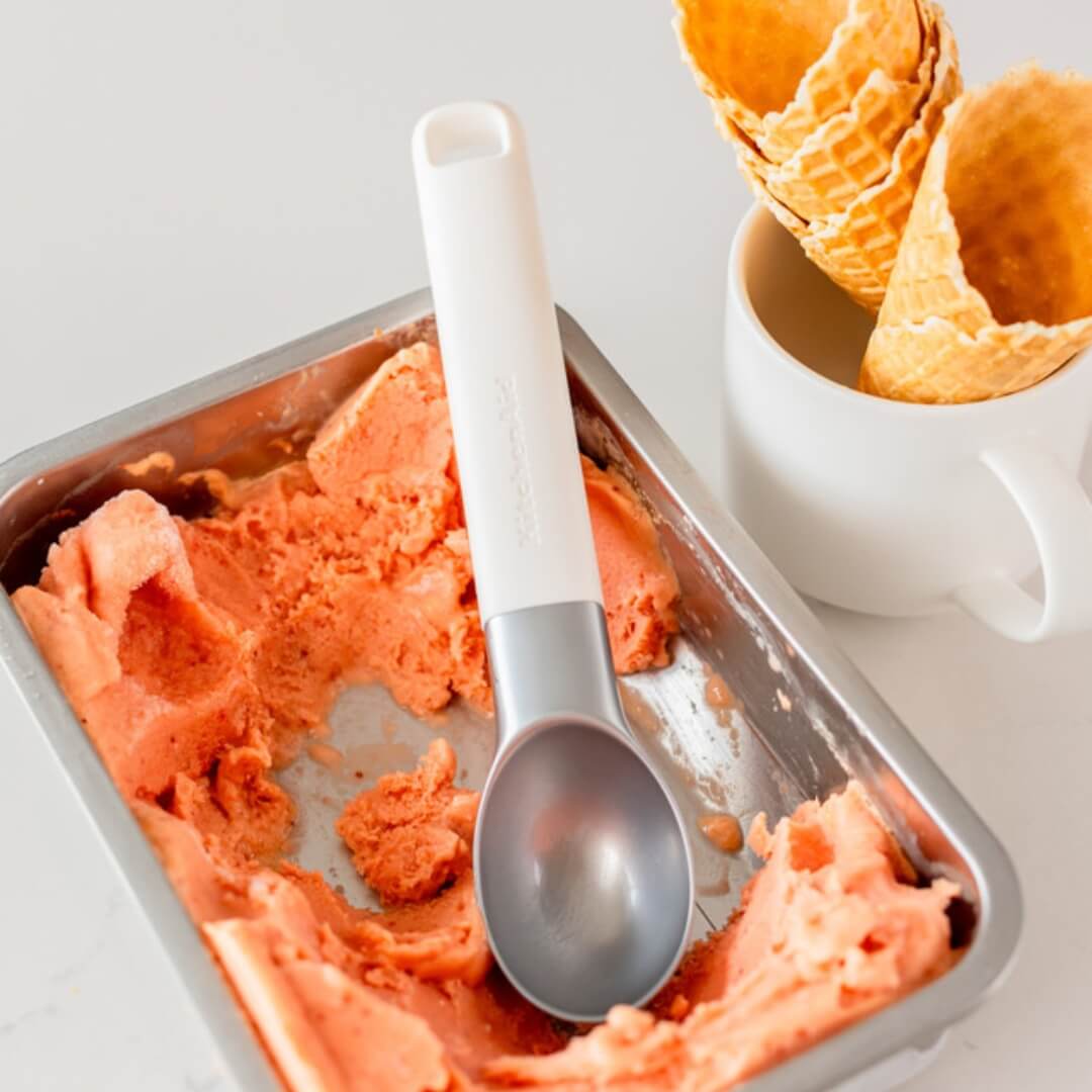 KitchenAid Ice Cream Scoop Porcelain White