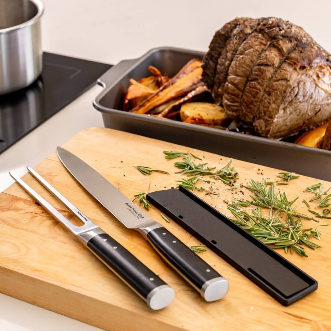 KitchenAid Gourmet Two Piece Carving Set Matte Black