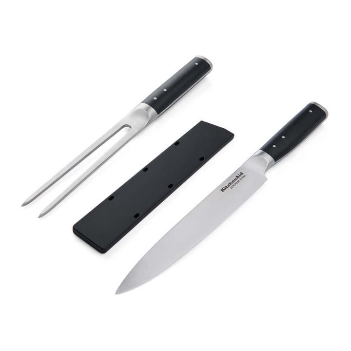KitchenAid Gourmet Two Piece Carving Set Matte Black