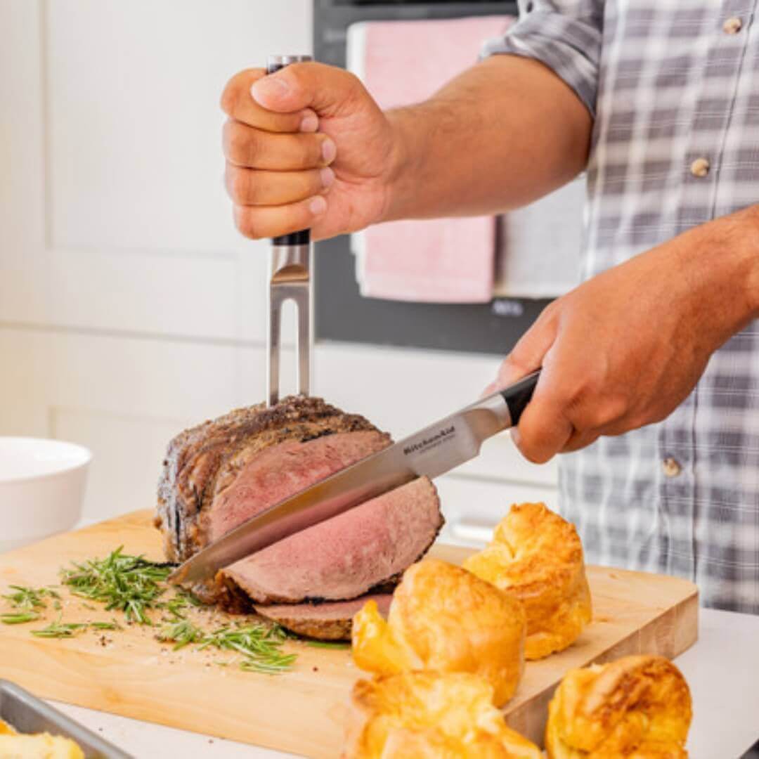 KitchenAid Gourmet Two Piece Carving Set Matte Black