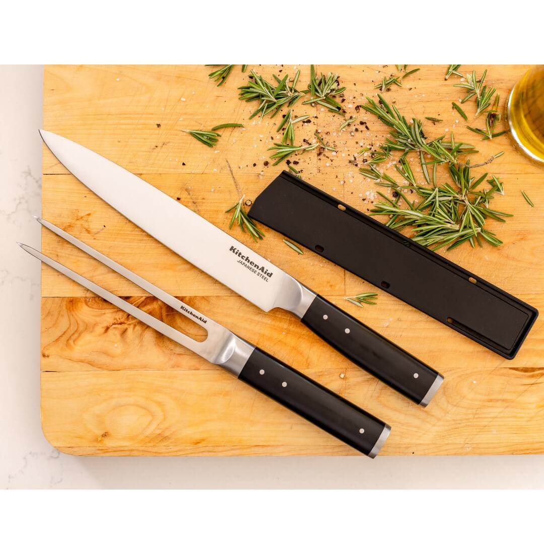 KitchenAid Gourmet Two Piece Carving Set Matte Black