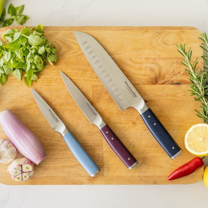 KitchenAid Gourmet Knife Set 3pce with Sheaths