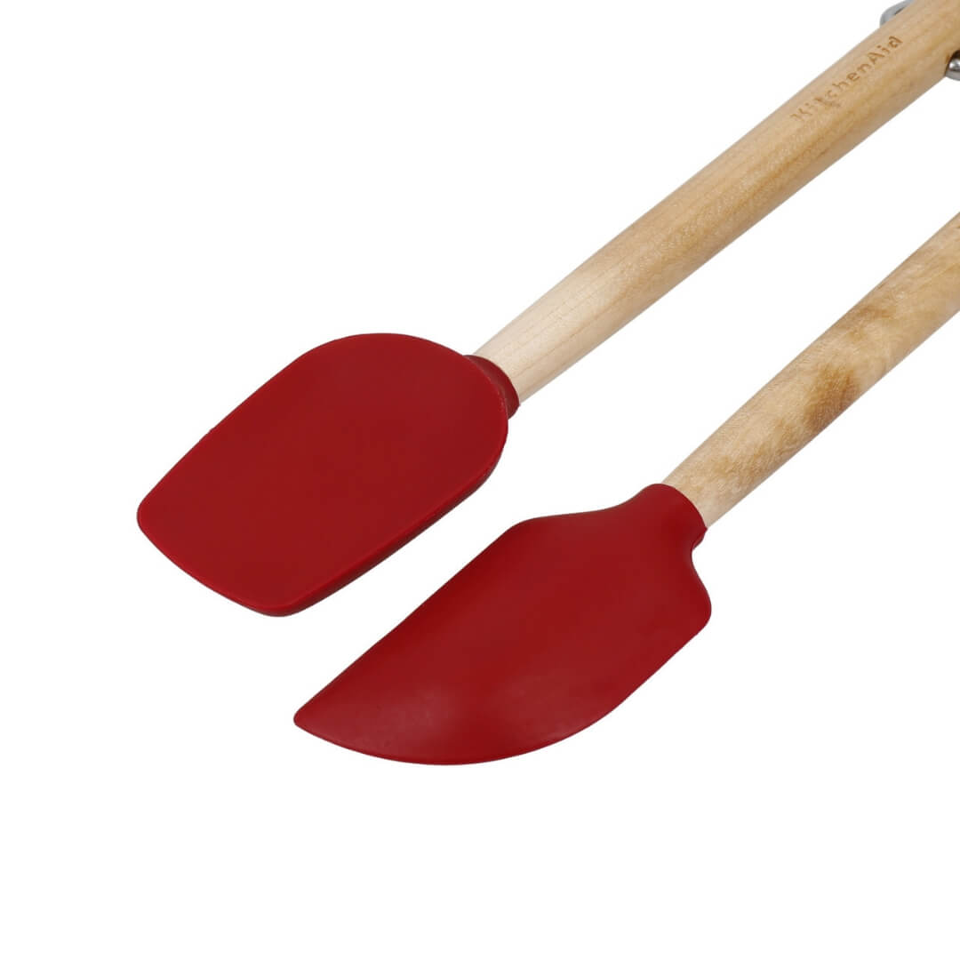 KitchenAid Birchwood Mini Spatulas Set of 2 Empire Red