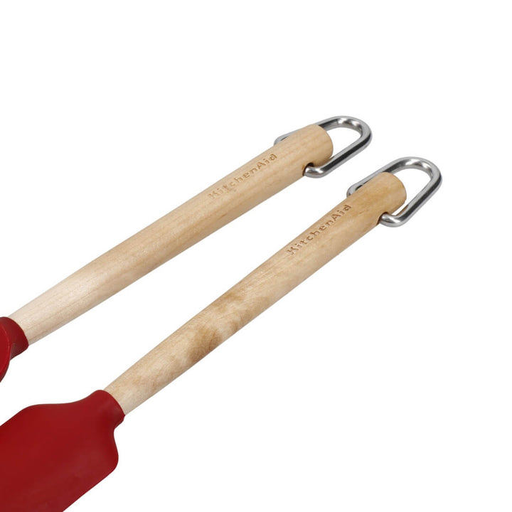 KitchenAid Birchwood Mini Spatulas Set of 2 Empire Red