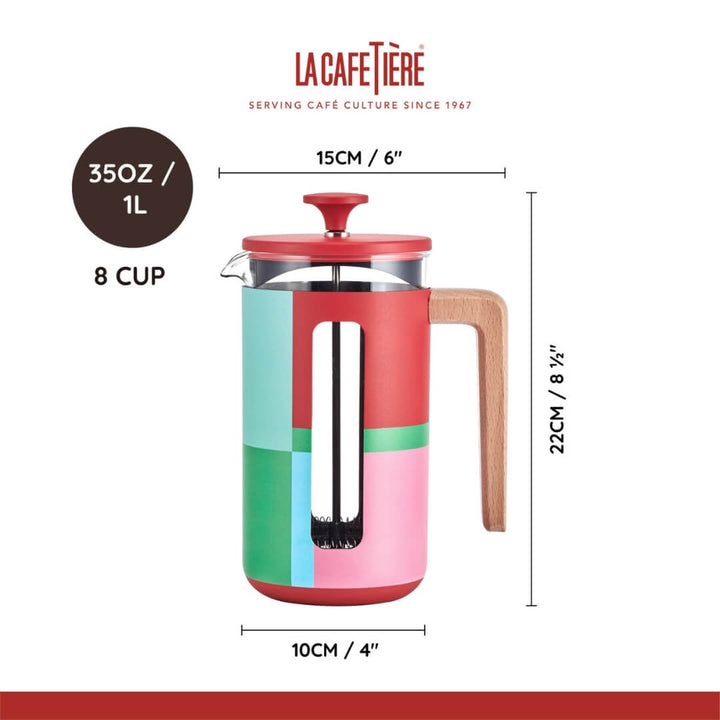 La Cafetiere 8Cup Coffee Press Pisa Collection Block