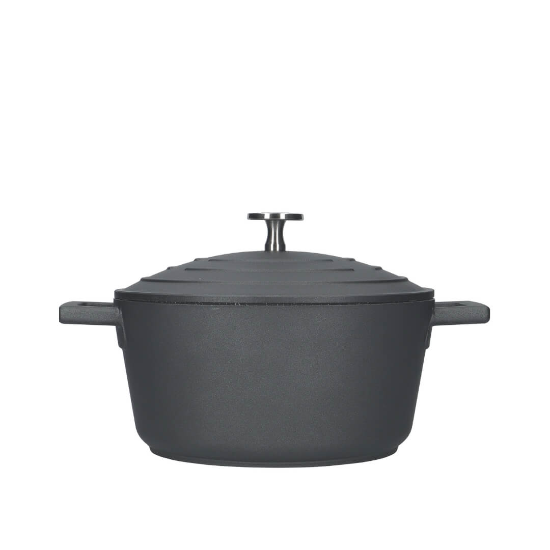 Mastercraft Cast Aluminium Round Casserole Black