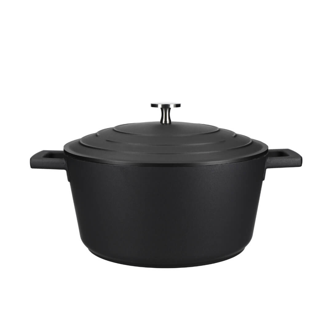 Mastercraft Cast Aluminium Round Casserole Black