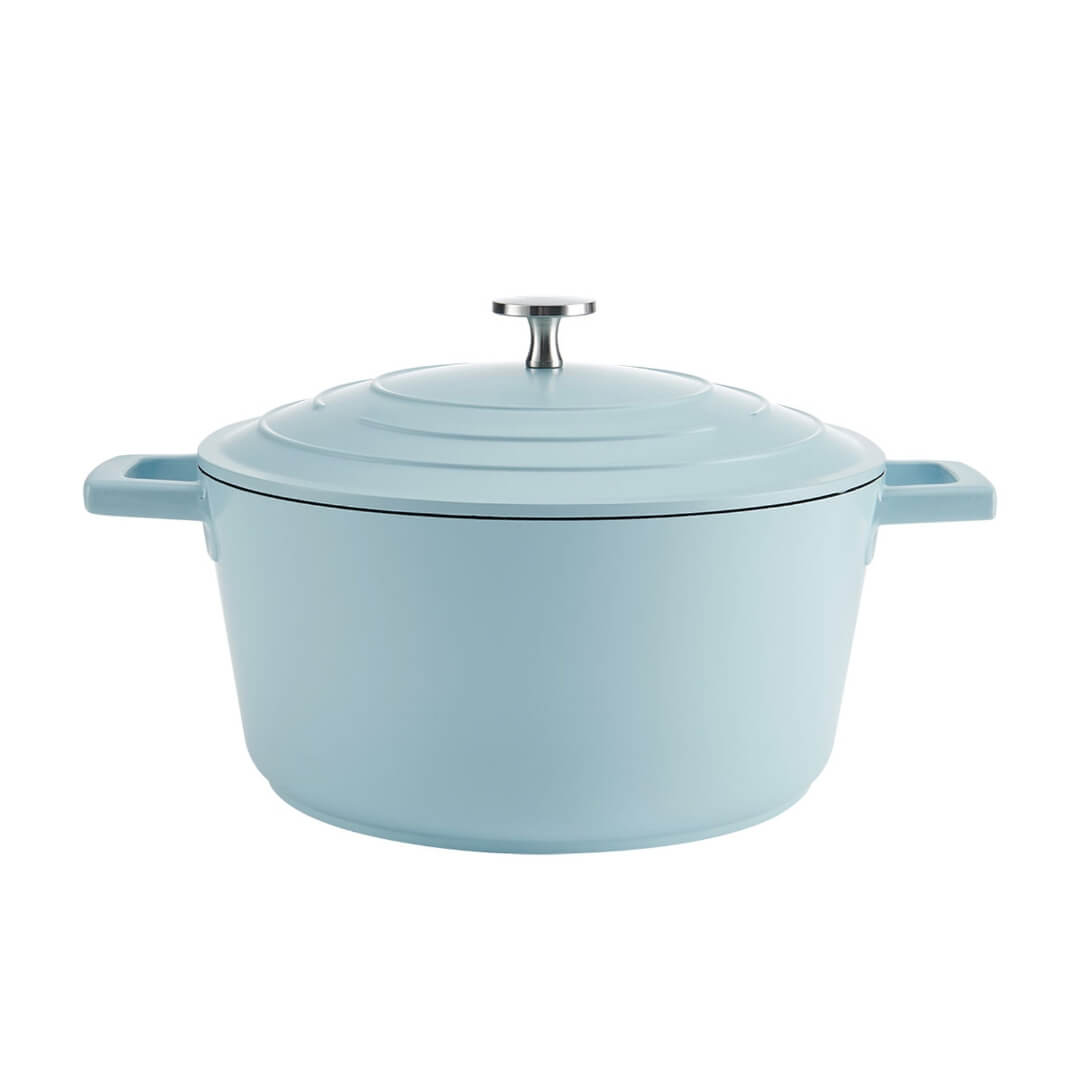 Mastercraft Cast Aluminium Round Casserole Sky Blue