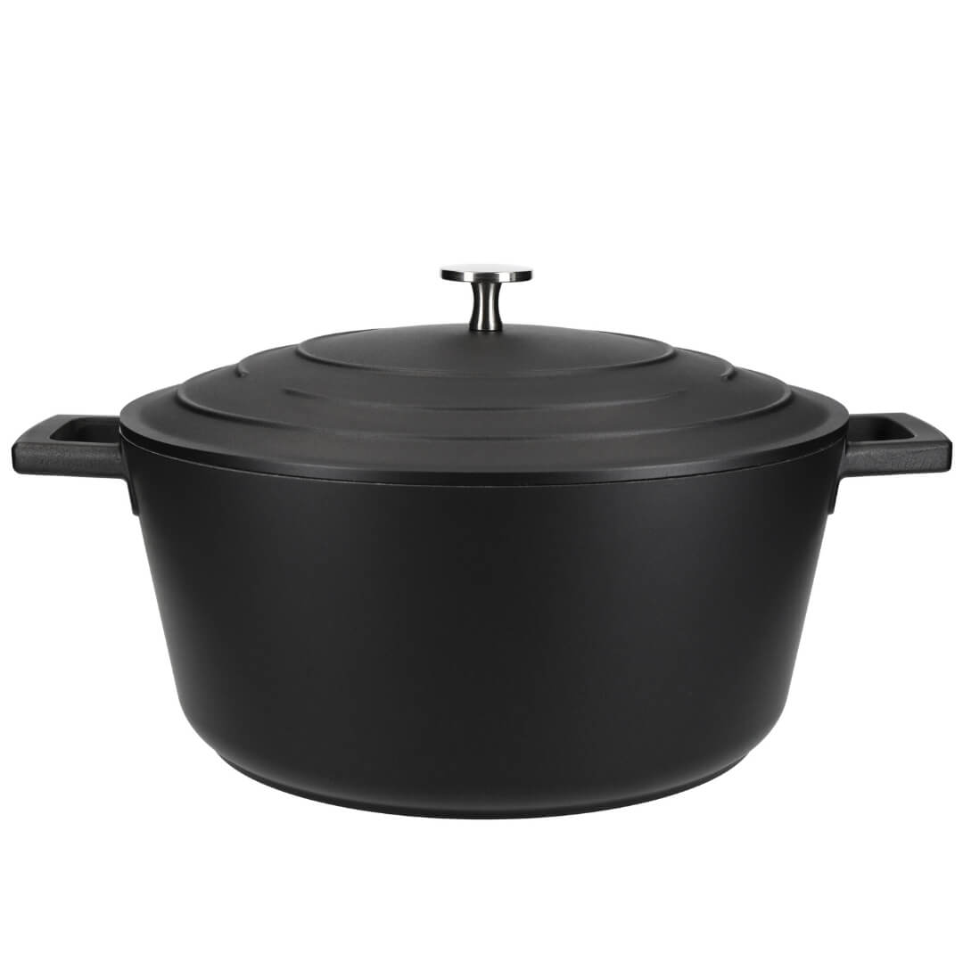Mastercraft Cast Aluminium Round Casserole Black