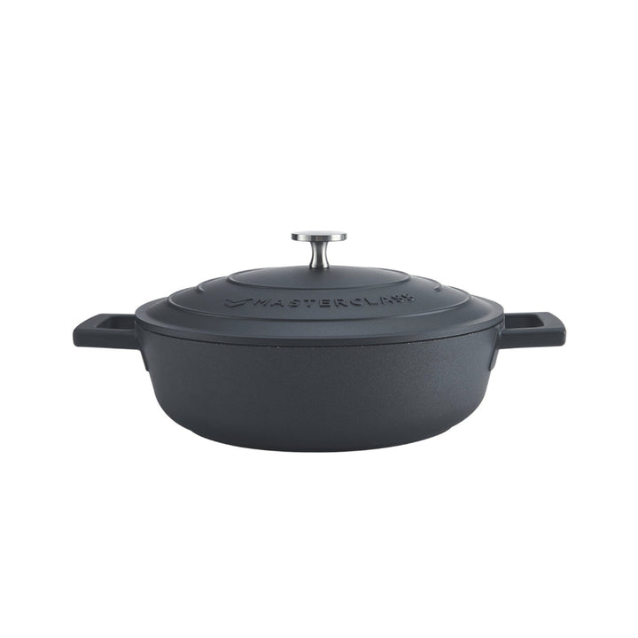 Mastercraft Cast Aluminium Shallow Casserole Black