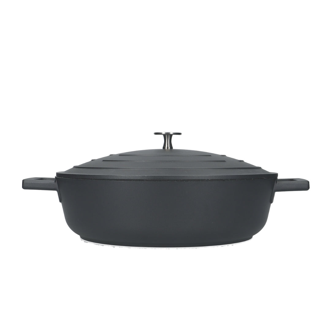 Mastercraft Cast Aluminium Shallow Casserole Black