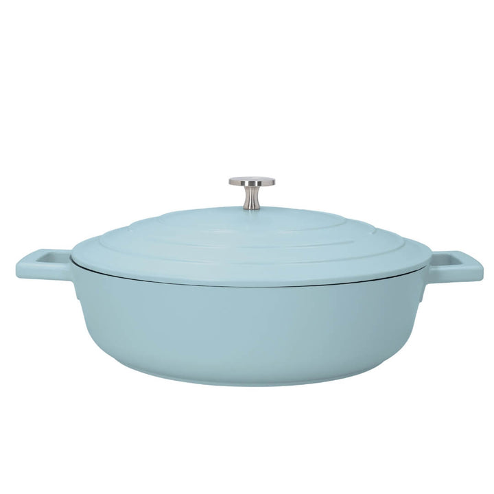 Mastercraft Cast Aluminium Shallow Casserole Sky Blue