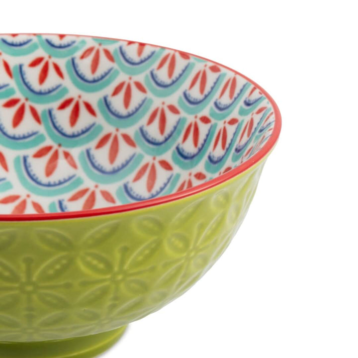 Mikasa Snack & Nibble Bowl 12cm Geometric Green