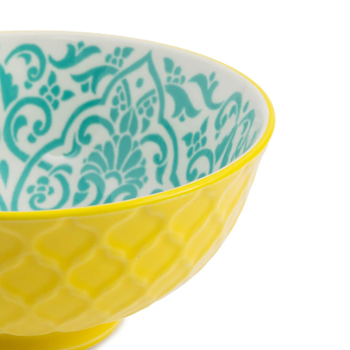 Mikasa Snack & Nibble Bowl 12cm Geometric Yellow