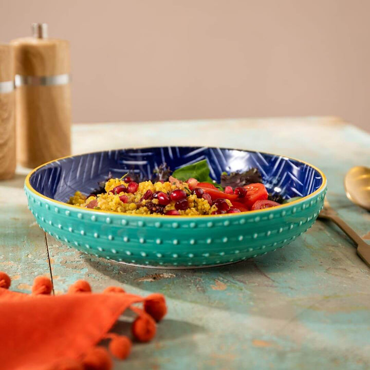 Mikasa Pasta Bowl 21cm Indigo Chevron