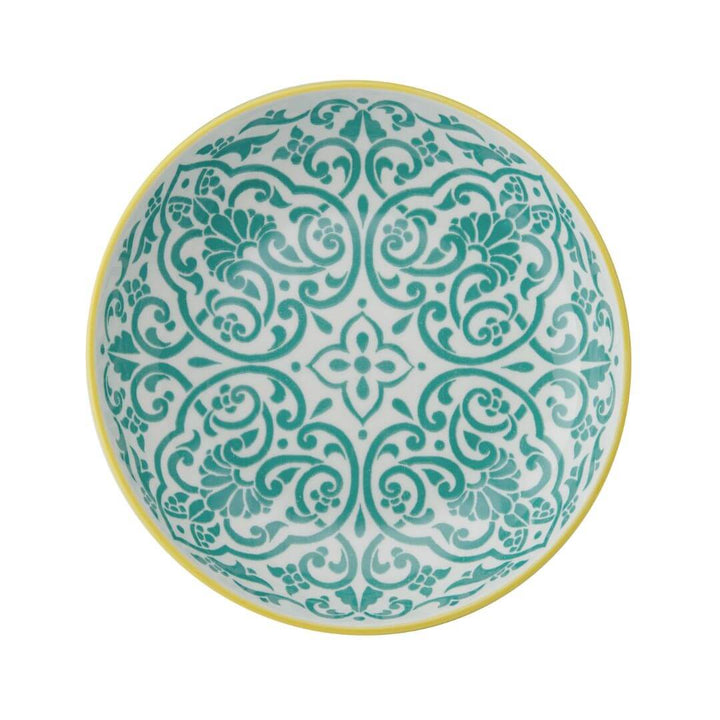 Mikasa Pasta Bowl 21cm Yellow & Blue Geometric