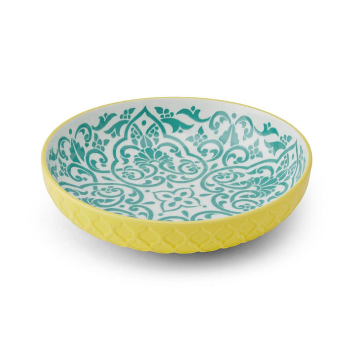 Mikasa Pasta Bowl 21cm Yellow & Blue Geometric