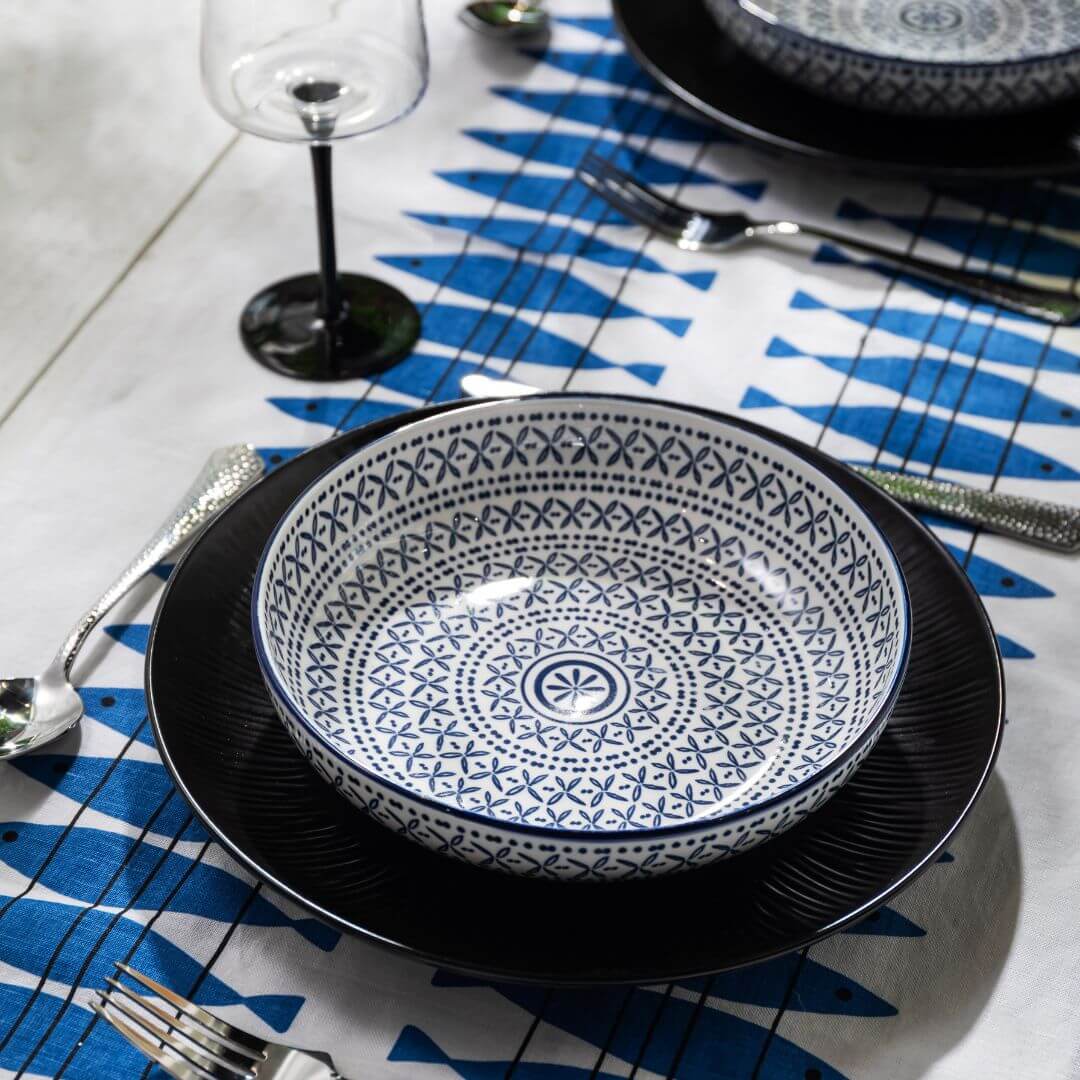 Mikasa Pasta Bowl 21cm Blue Mediterranean