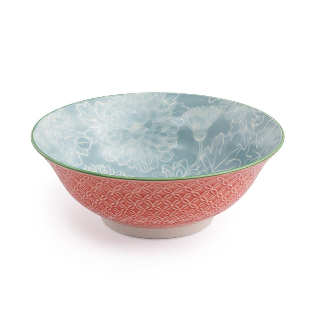 Mikasa Deep Ramen Bowl 21cm Grey Floral