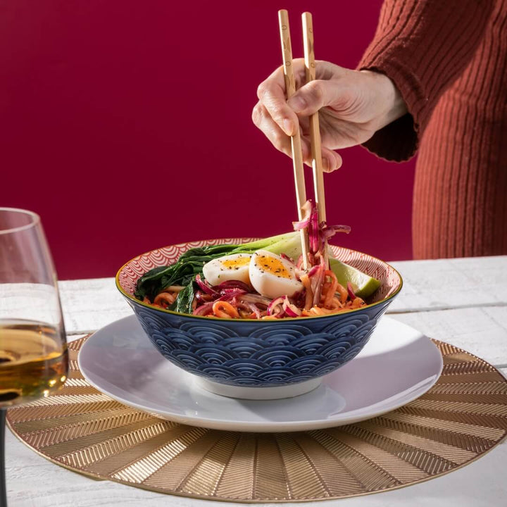 Mikasa Deep Ramen Bowl 21cm Arc Blue