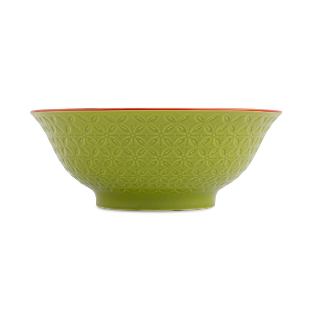 Mikasa Deep Ramen Bowl 21cm Geometric Green