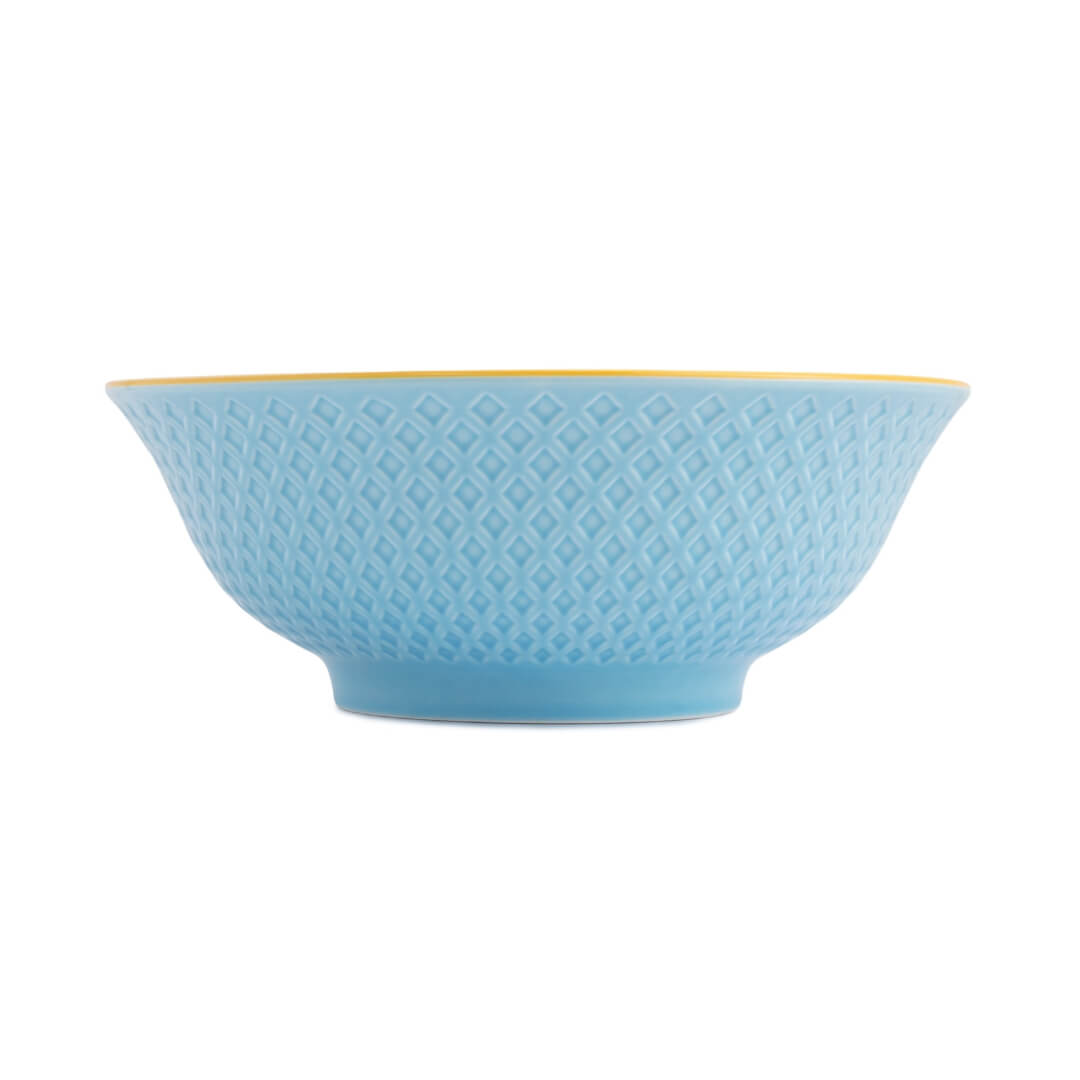 Mikasa Deep Ramen Bowl 21cm Mosaic Blue